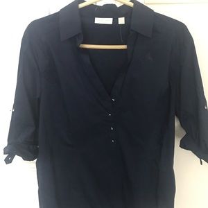 New York and company navy blue shirt size xL